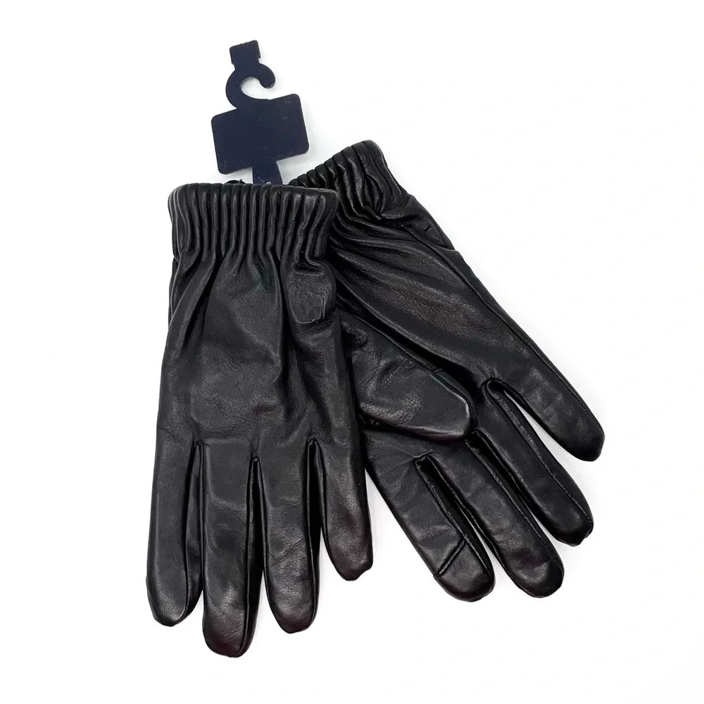 Polo Ralph Lauren Womens Sheepskin Leather Gloves Black Thinsulate Lined New NWT